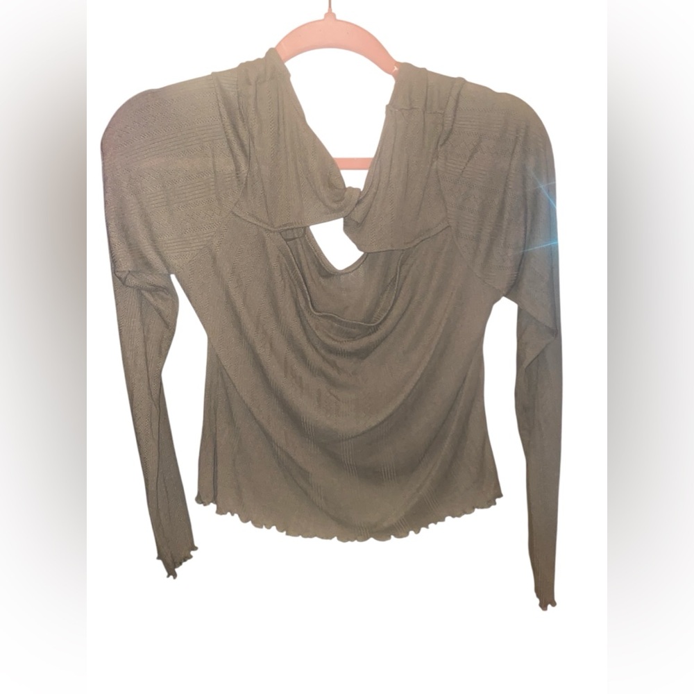 Elegant Tan Long Sleeve Women's Top